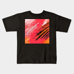 Chromatic glitches pink Kids T-Shirt